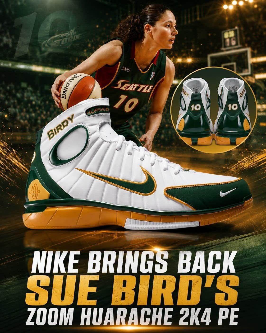 传奇复刻!苏·伯德 Nike Zoom Huarache 2K4 PE 深度解析